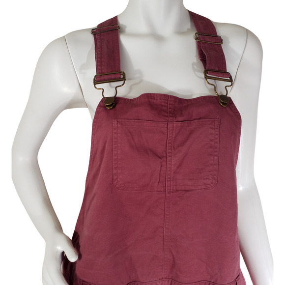 The Nines by Hatch Womens Overalls Pants Pockets Red Maternity Racerback Size 8 - Picture 2 of 7